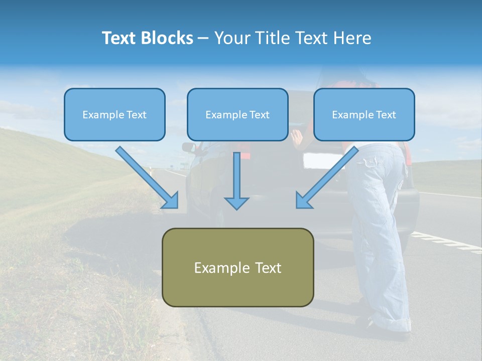 Pushing Car PowerPoint Template