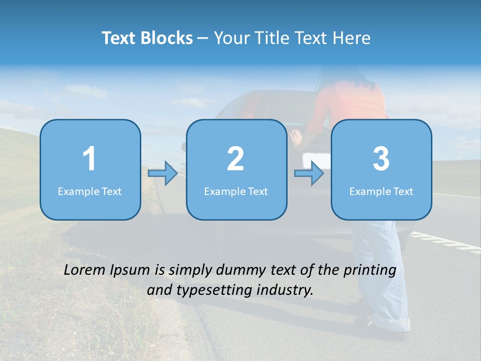 Pushing Car PowerPoint Template