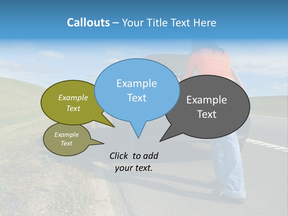 Pushing Car PowerPoint Template