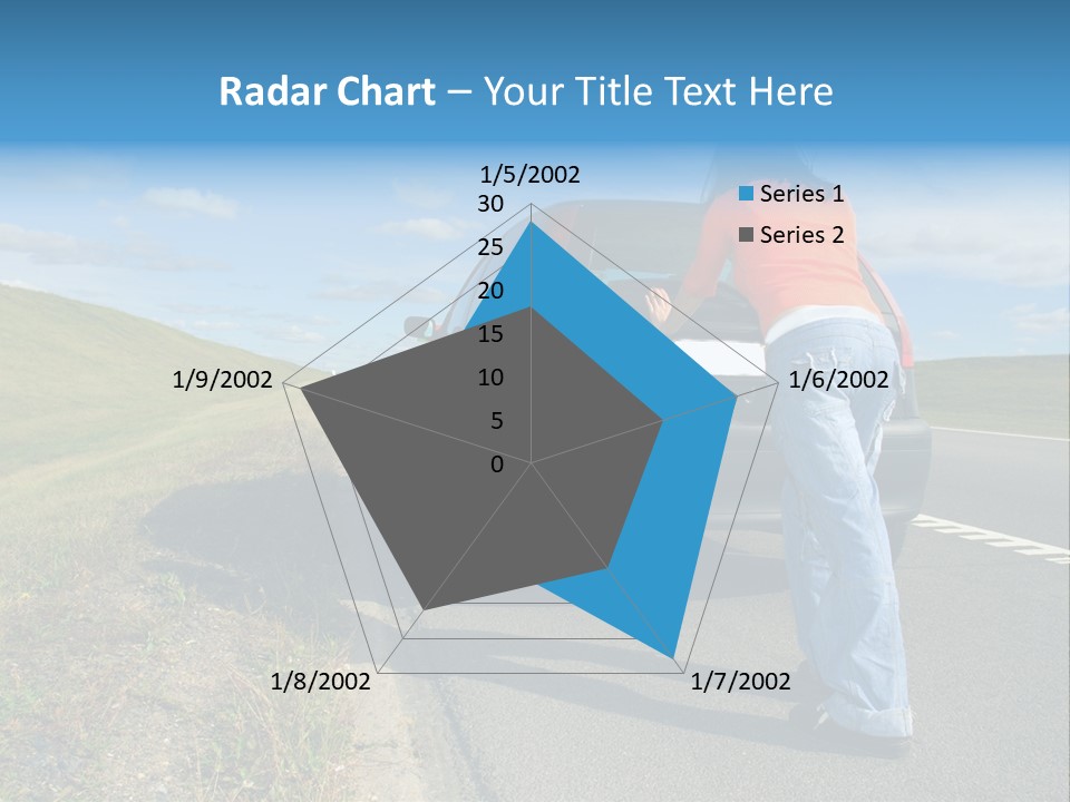 Pushing Car PowerPoint Template