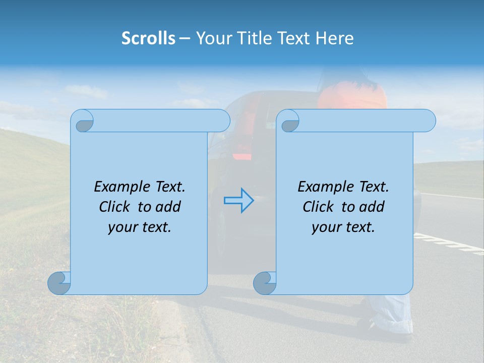Pushing Car PowerPoint Template
