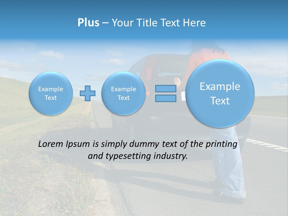 Pushing Car PowerPoint Template