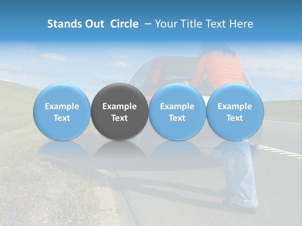 Pushing Car PowerPoint Template