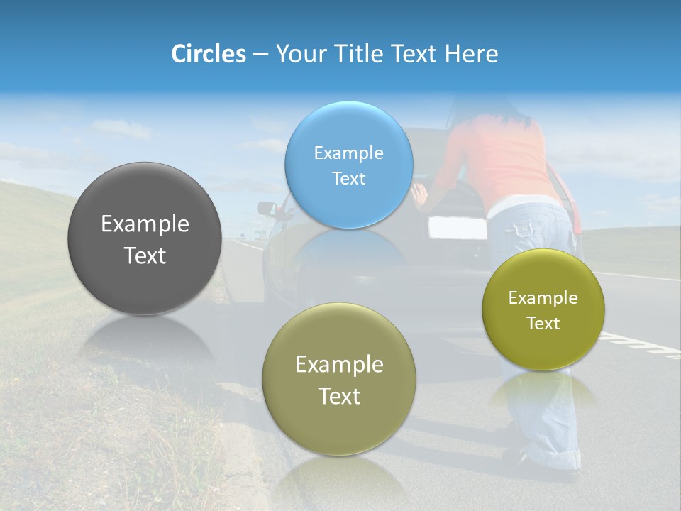 Pushing Car PowerPoint Template