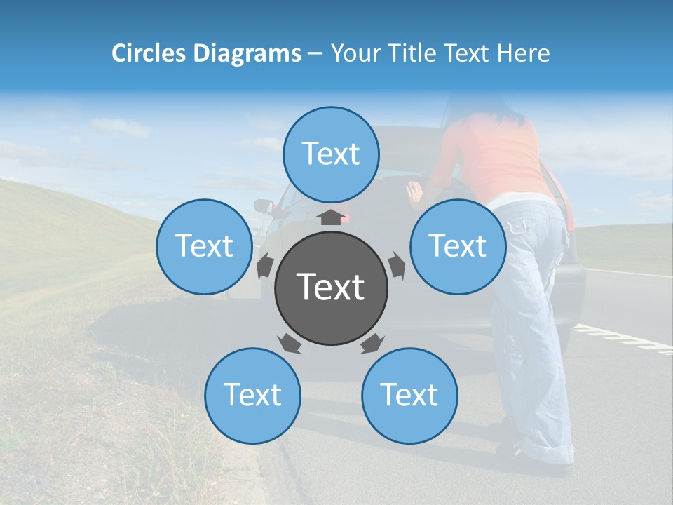 Pushing Car PowerPoint Template