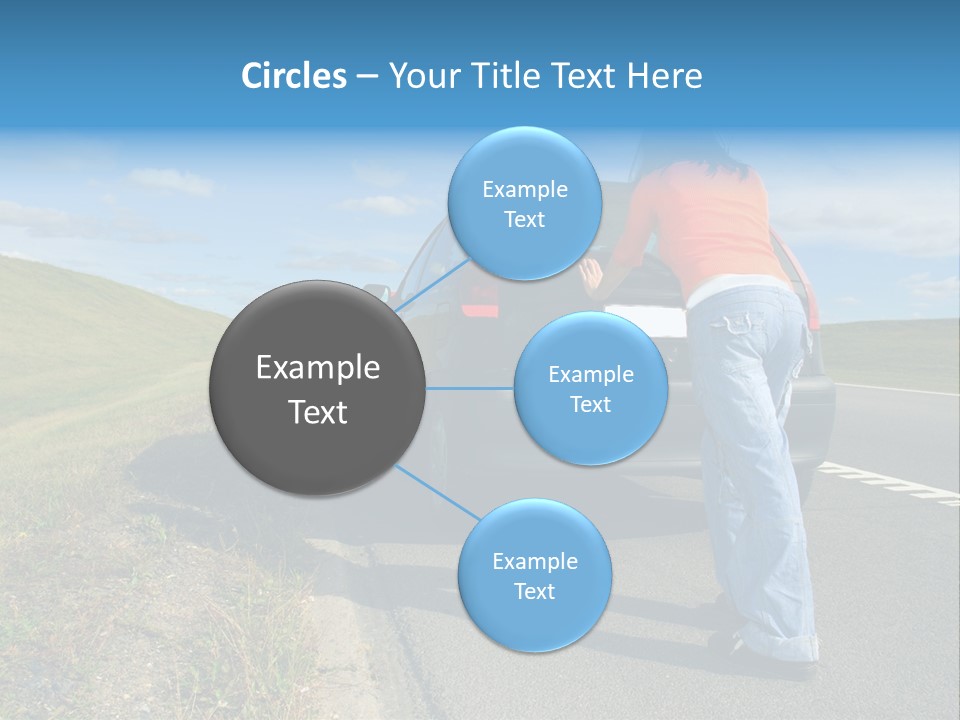 Pushing Car PowerPoint Template