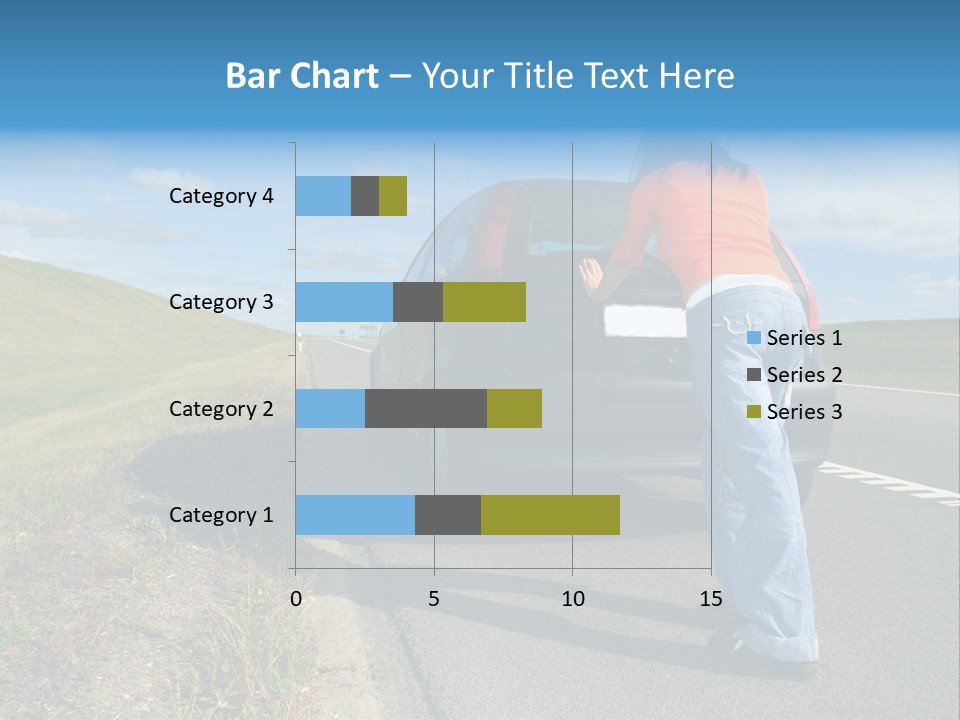 Pushing Car PowerPoint Template