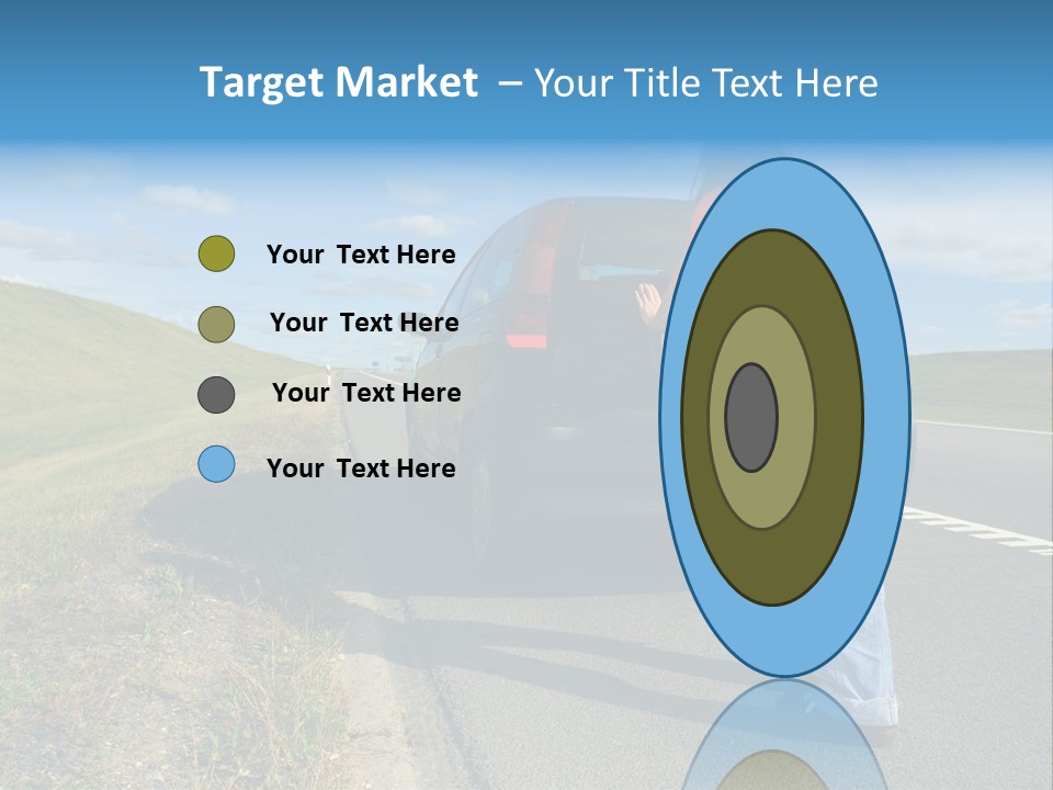 Pushing Car PowerPoint Template