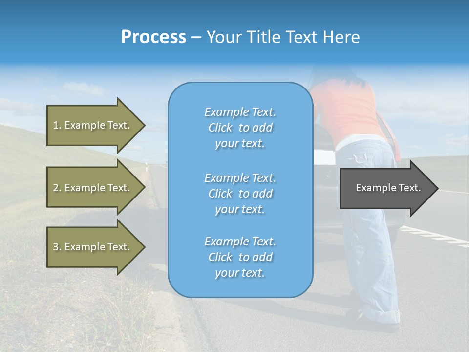 Pushing Car PowerPoint Template