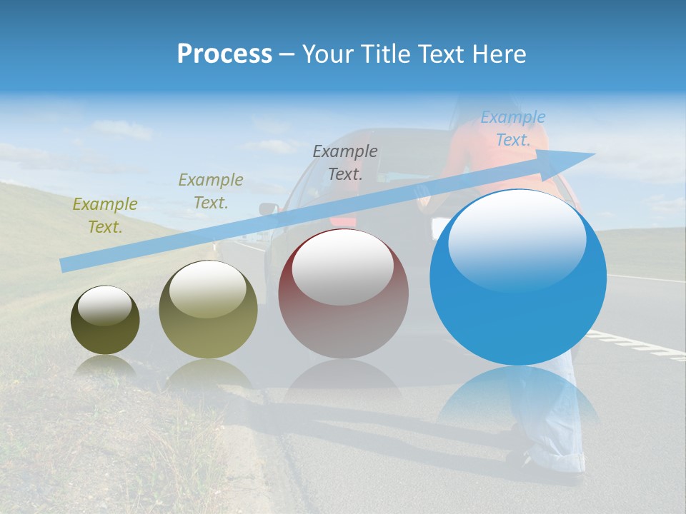 Pushing Car PowerPoint Template