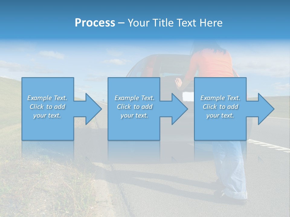 Pushing Car PowerPoint Template