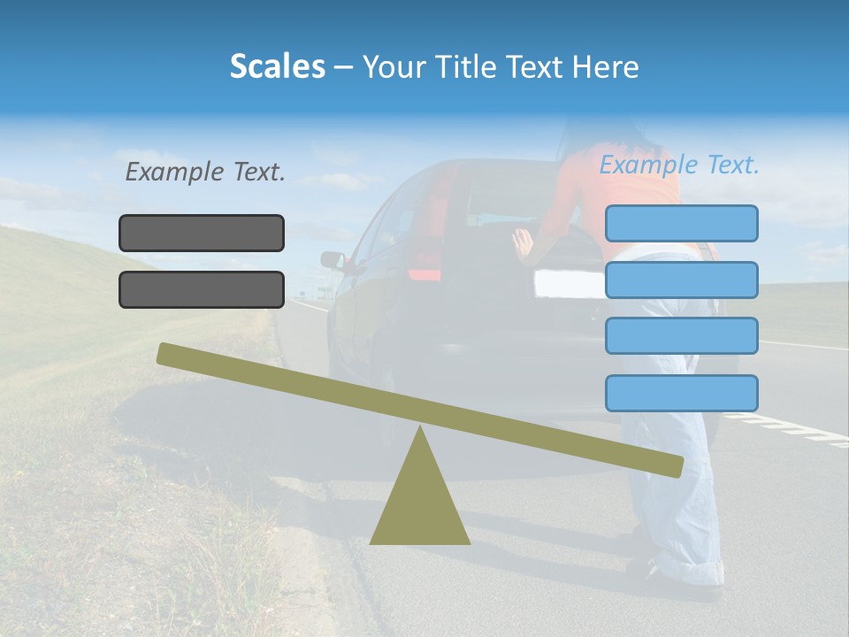 Pushing Car PowerPoint Template
