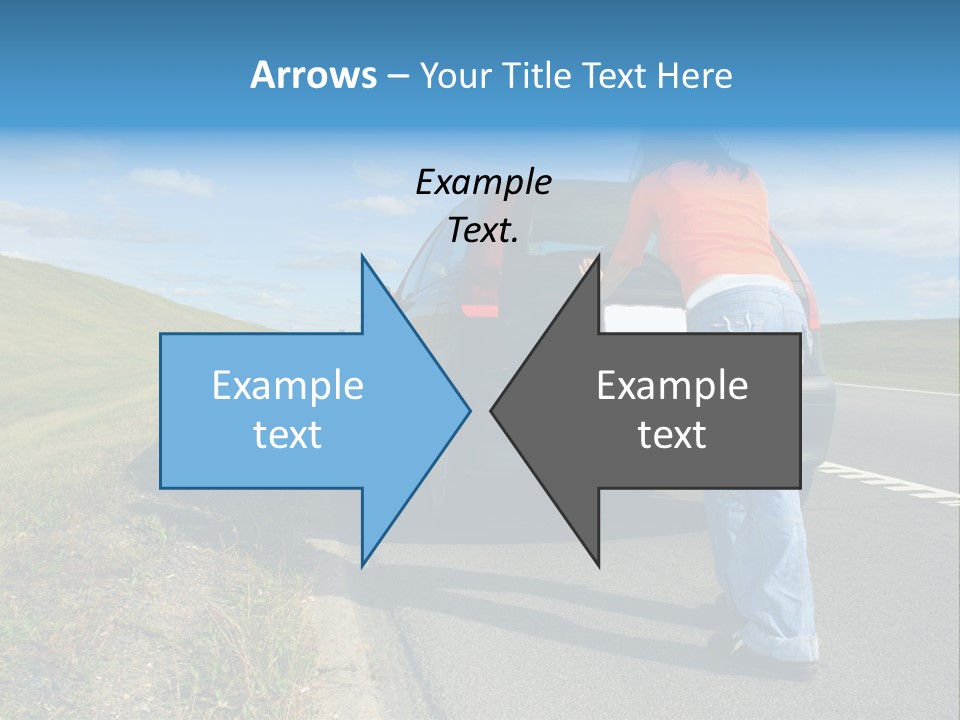 Pushing Car PowerPoint Template