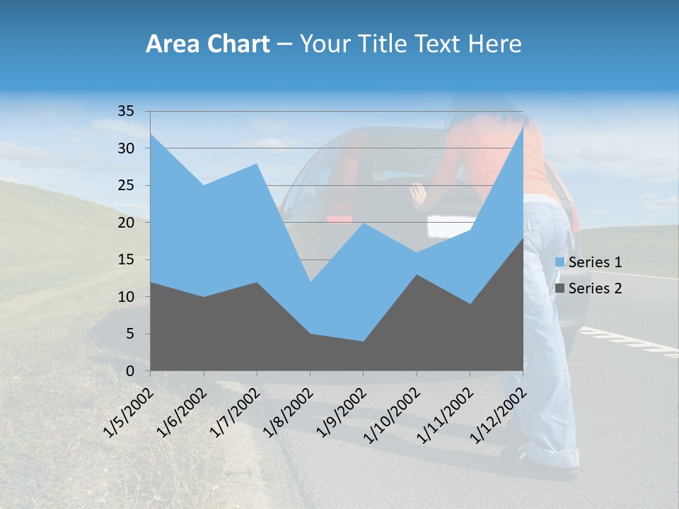 Pushing Car PowerPoint Template