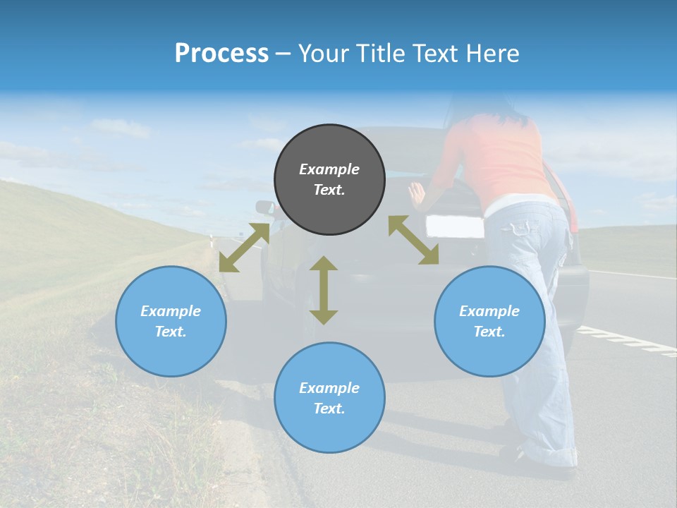 Pushing Car PowerPoint Template