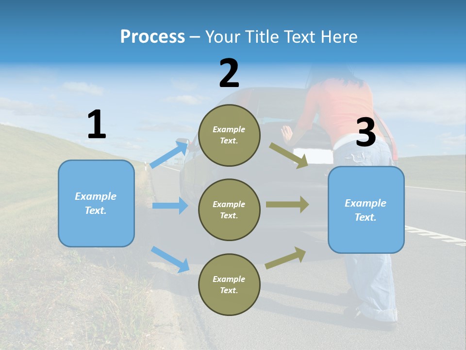 Pushing Car PowerPoint Template