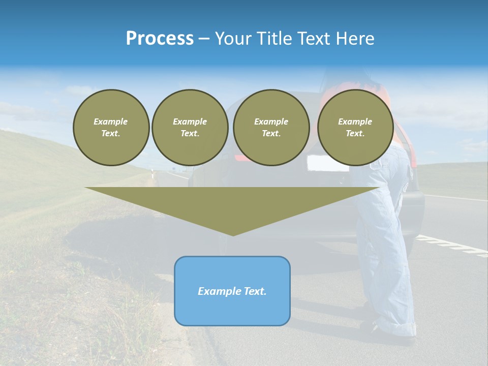 Pushing Car PowerPoint Template