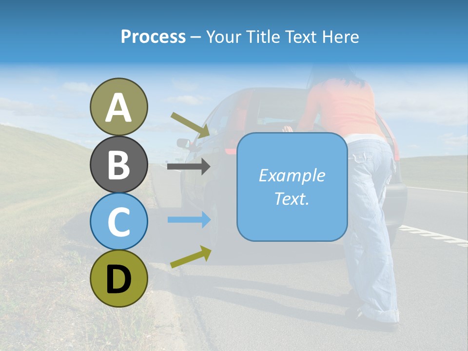 Pushing Car PowerPoint Template