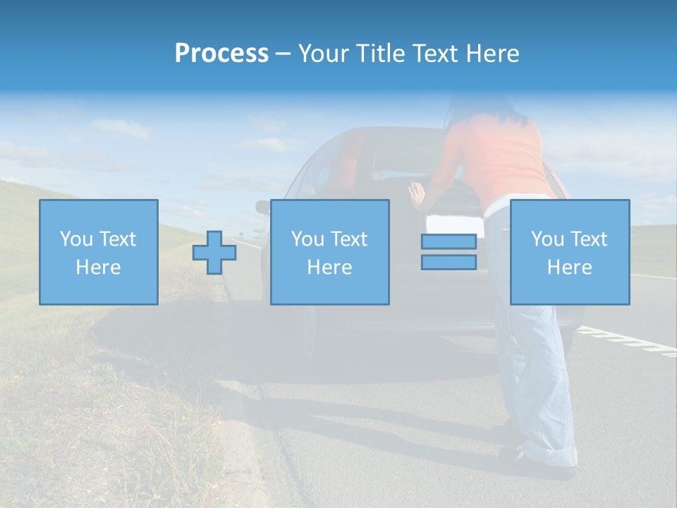 Pushing Car PowerPoint Template