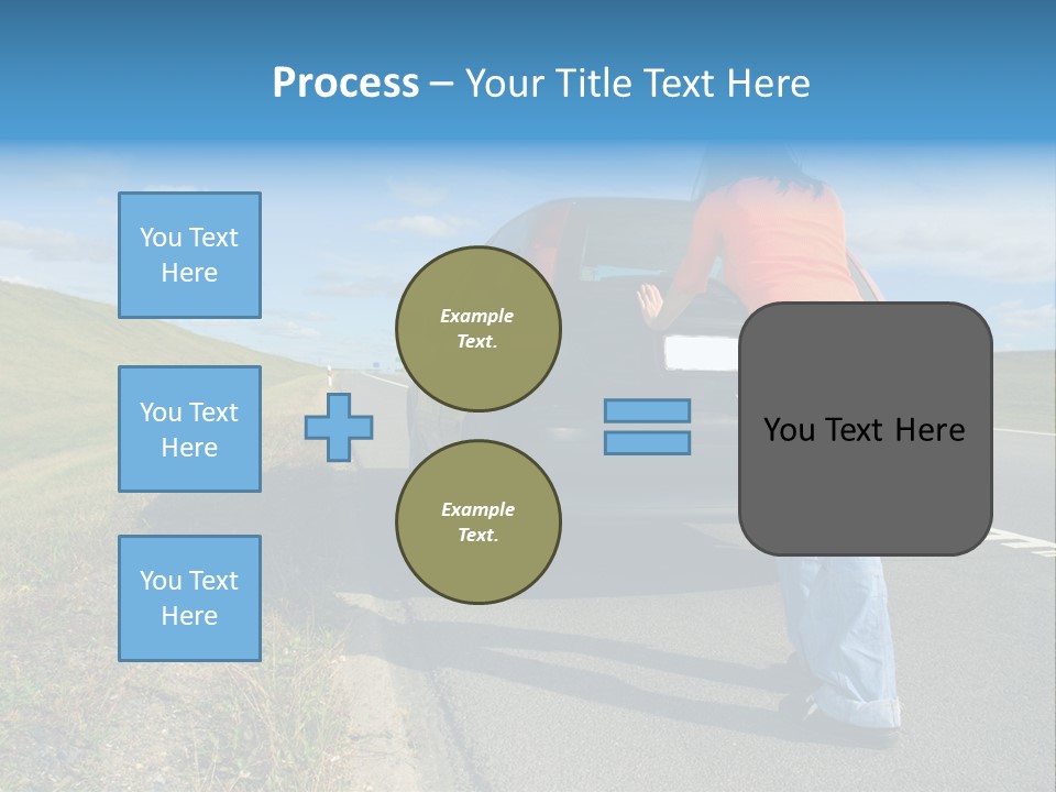 Pushing Car PowerPoint Template