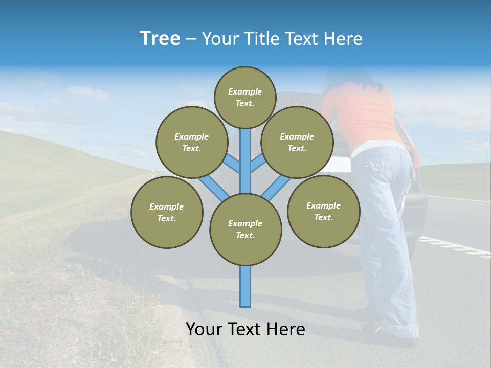 Pushing Car PowerPoint Template