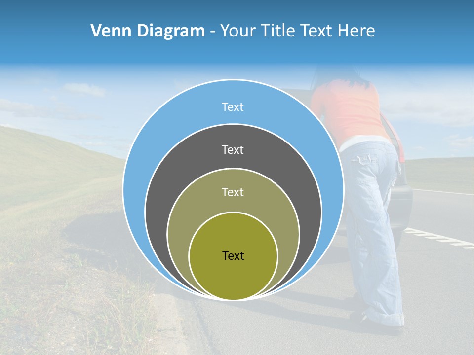 Pushing Car PowerPoint Template