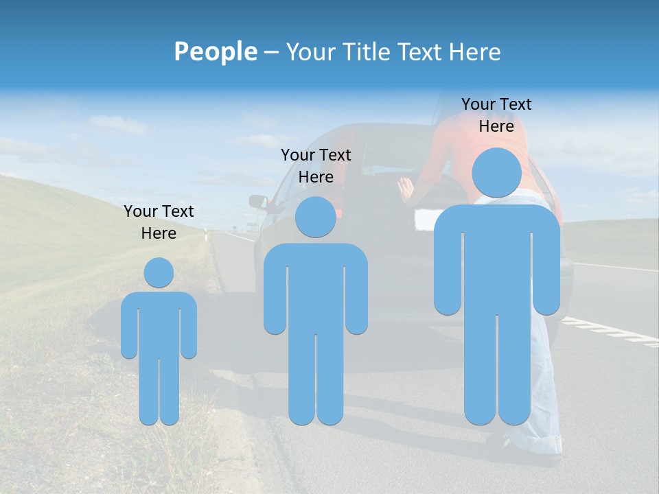 Pushing Car PowerPoint Template