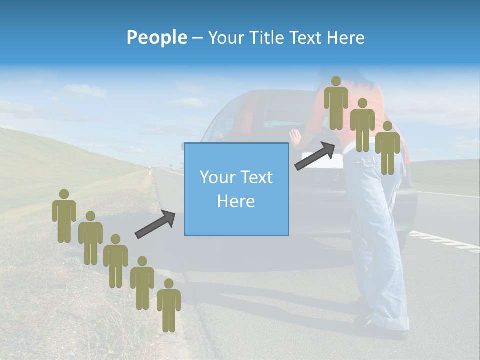 Pushing Car PowerPoint Template