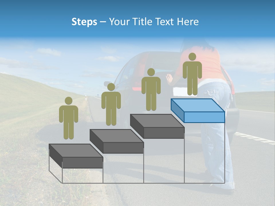 Pushing Car PowerPoint Template