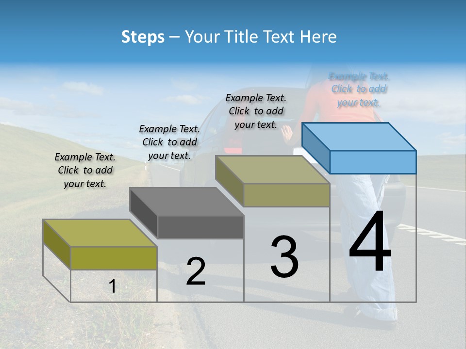 Pushing Car PowerPoint Template