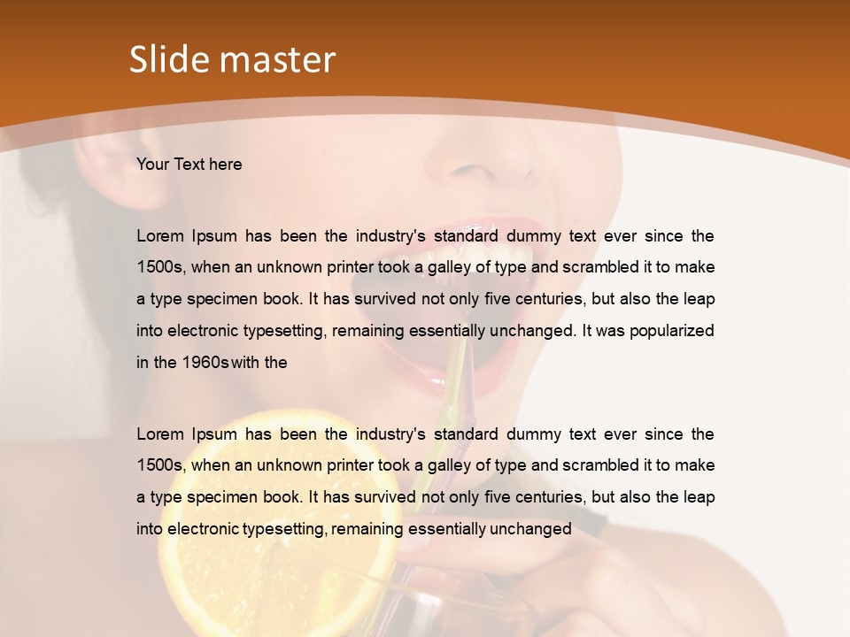 Health Care Face Pleasure PowerPoint Template