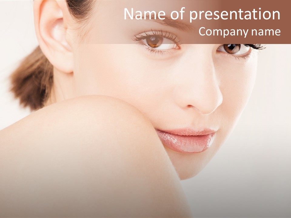 Brown Pretty Eyes PowerPoint Template