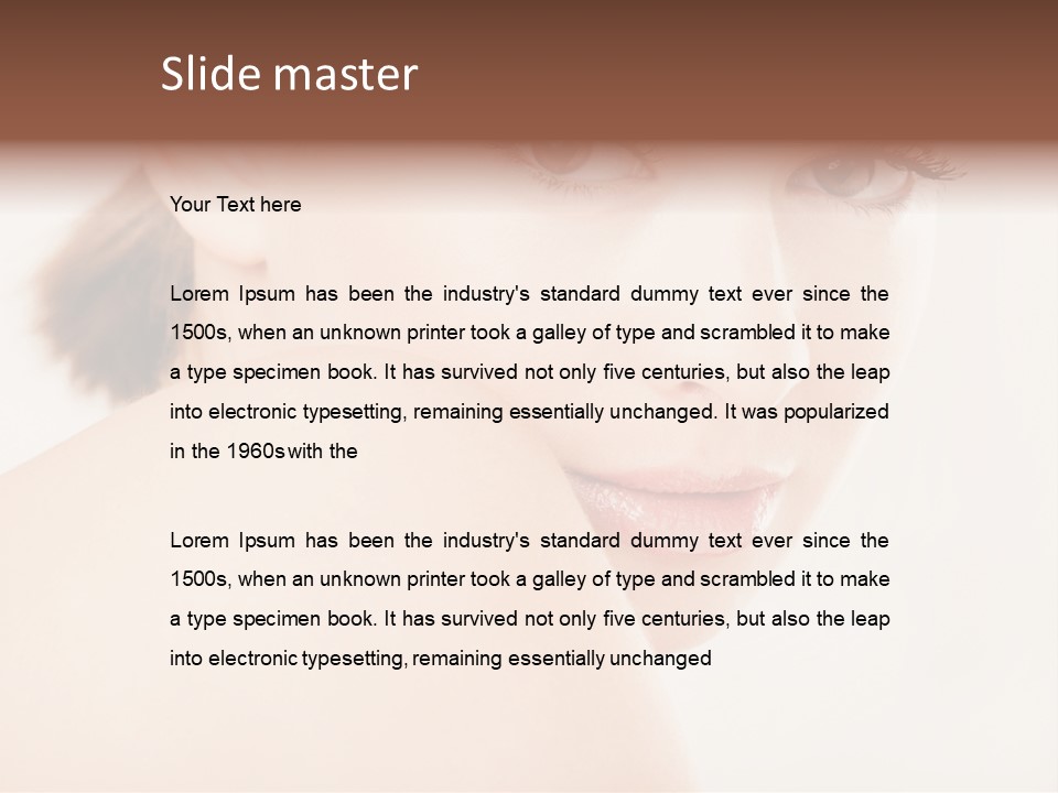 Brown Pretty Eyes PowerPoint Template