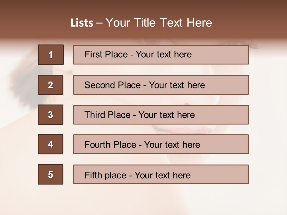 Brown Pretty Eyes PowerPoint Template