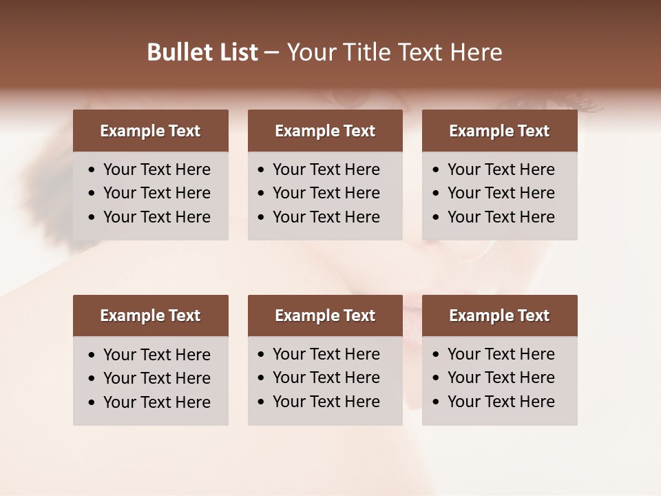 Brown Pretty Eyes PowerPoint Template