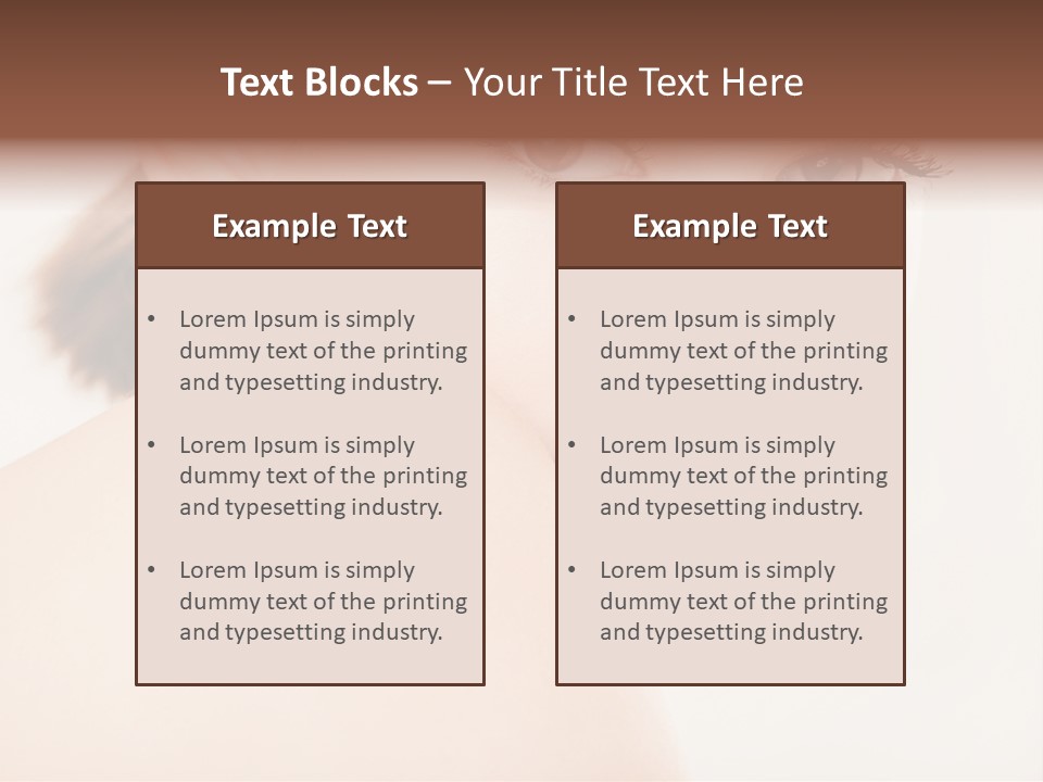 Brown Pretty Eyes PowerPoint Template