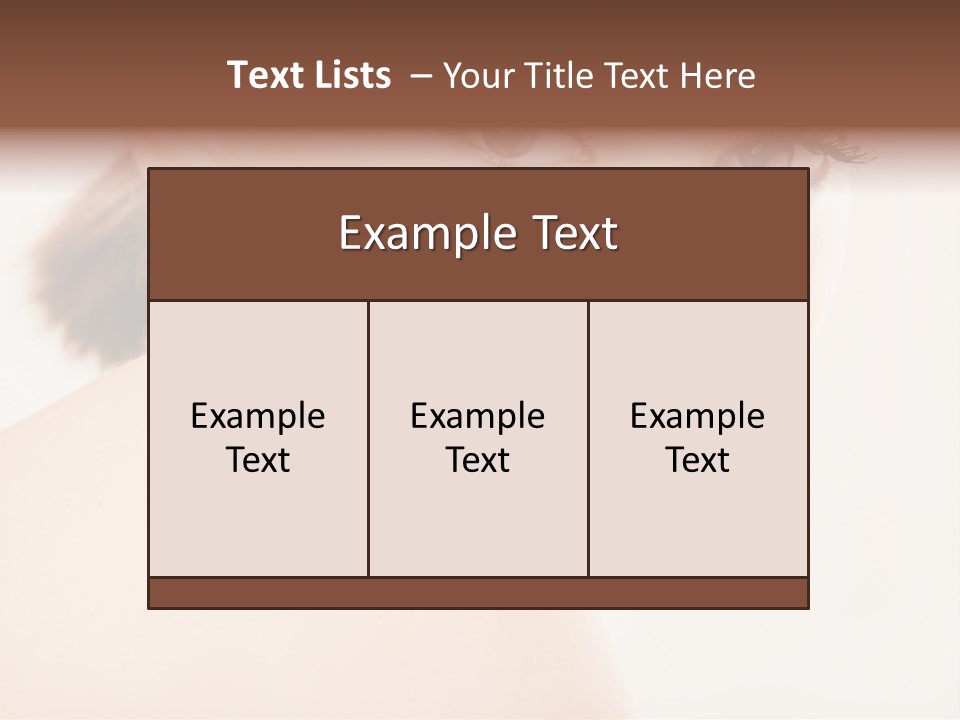 Brown Pretty Eyes PowerPoint Template