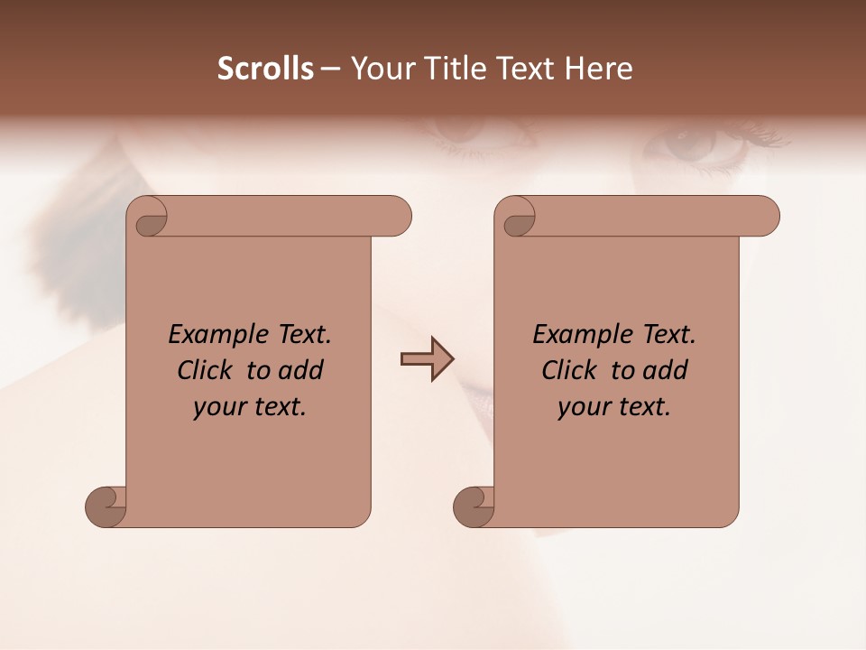 Brown Pretty Eyes PowerPoint Template