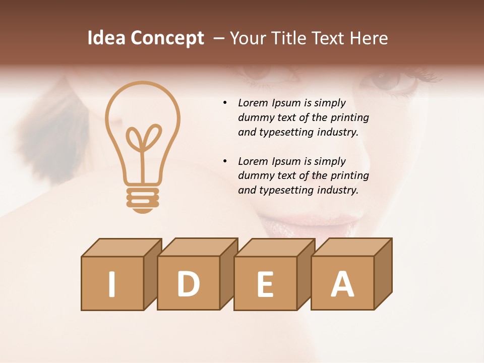 Brown Pretty Eyes PowerPoint Template