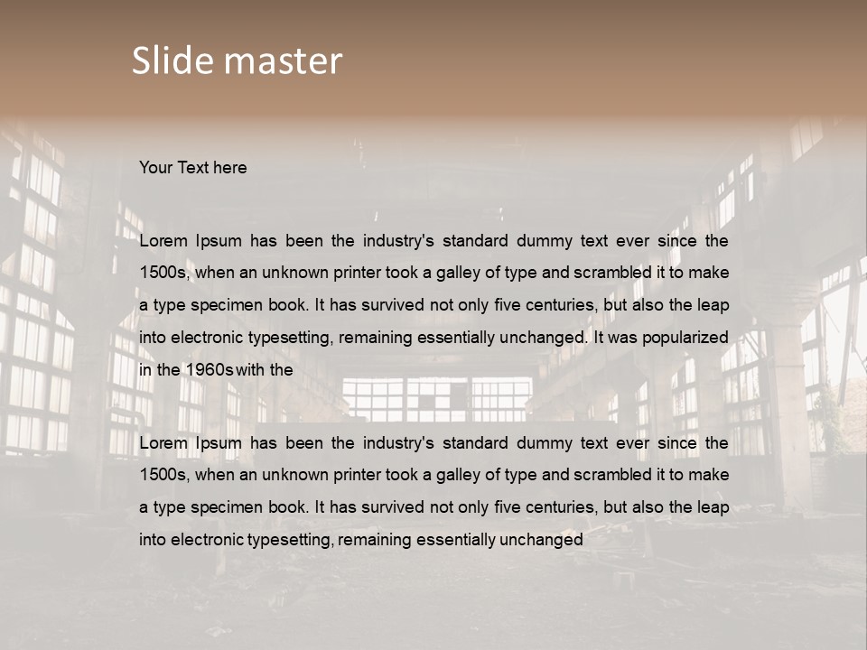 Industrial Interior PowerPoint Template