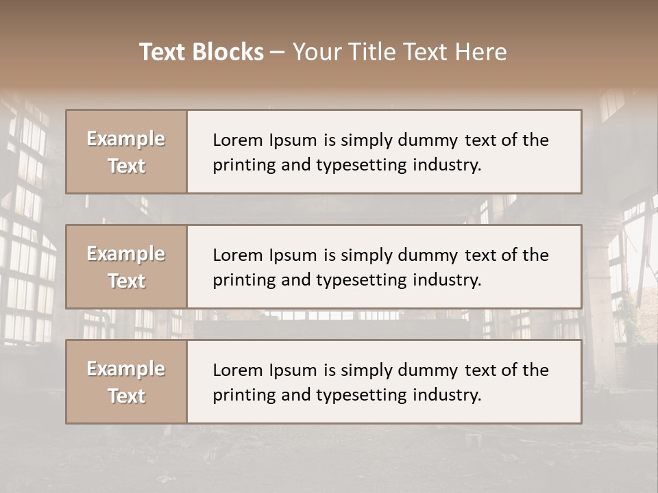 Industrial Interior PowerPoint Template