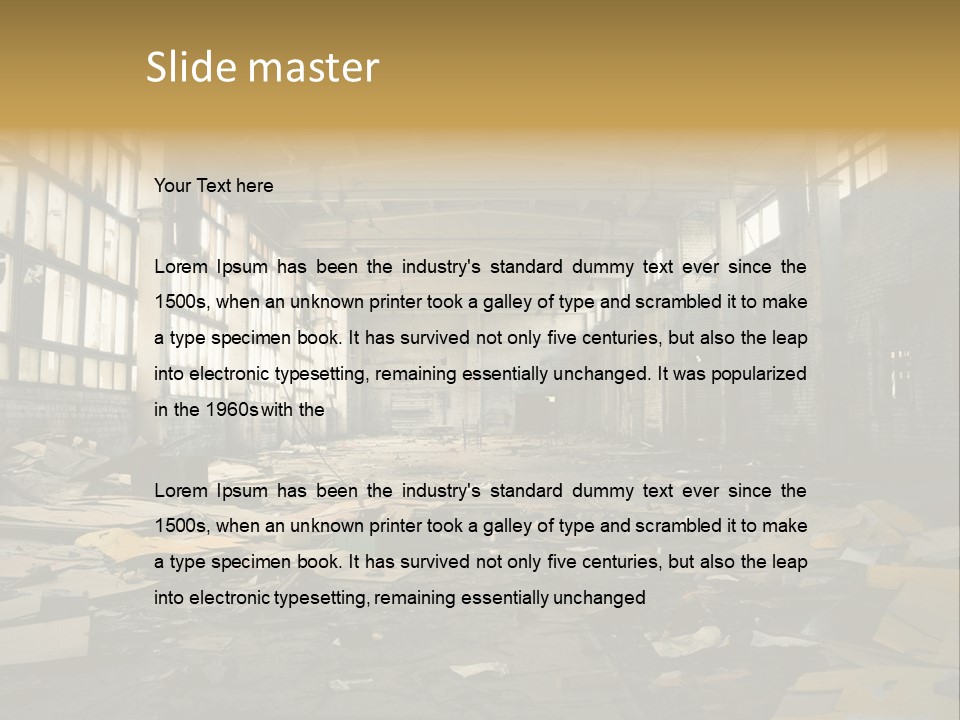 Industrial Abandoned PowerPoint Template