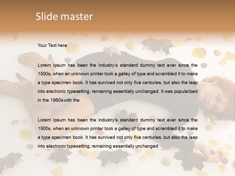 Woman Laying Down PowerPoint Template