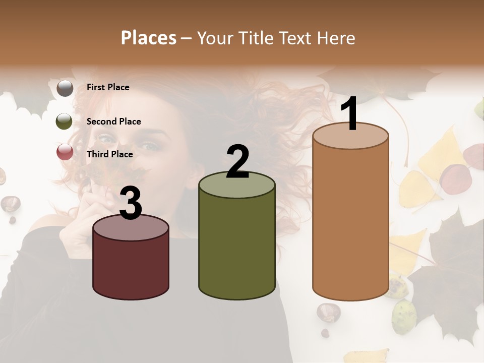 Attractive Smile Redhead PowerPoint Template