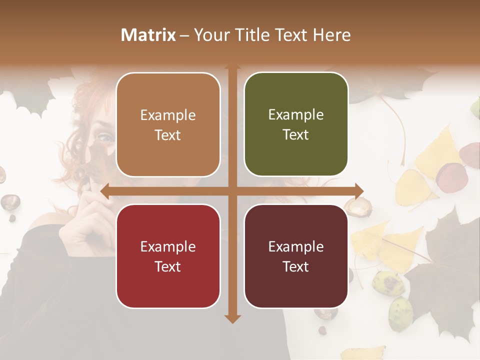 Attractive Smile Redhead PowerPoint Template