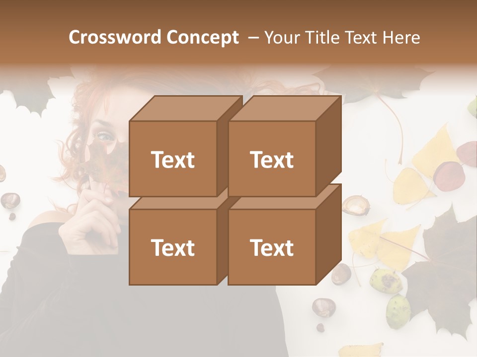 Attractive Smile Redhead PowerPoint Template