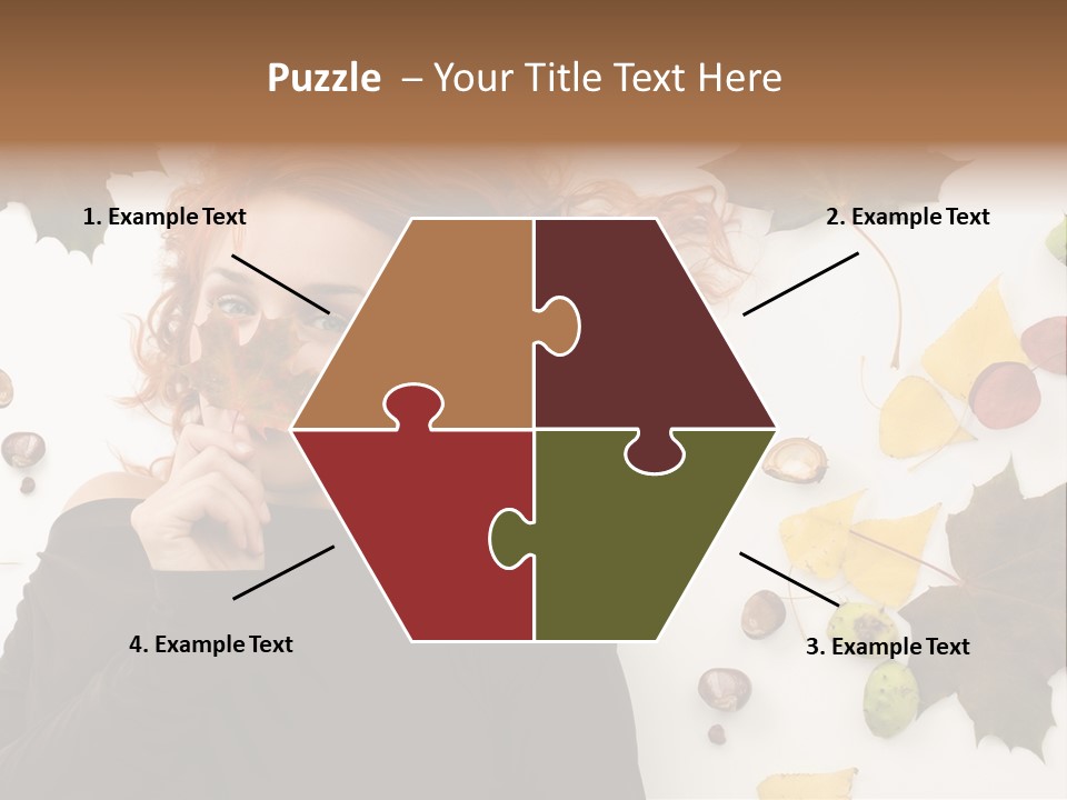 Attractive Smile Redhead PowerPoint Template