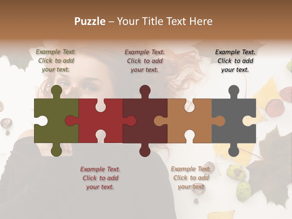 Attractive Smile Redhead PowerPoint Template