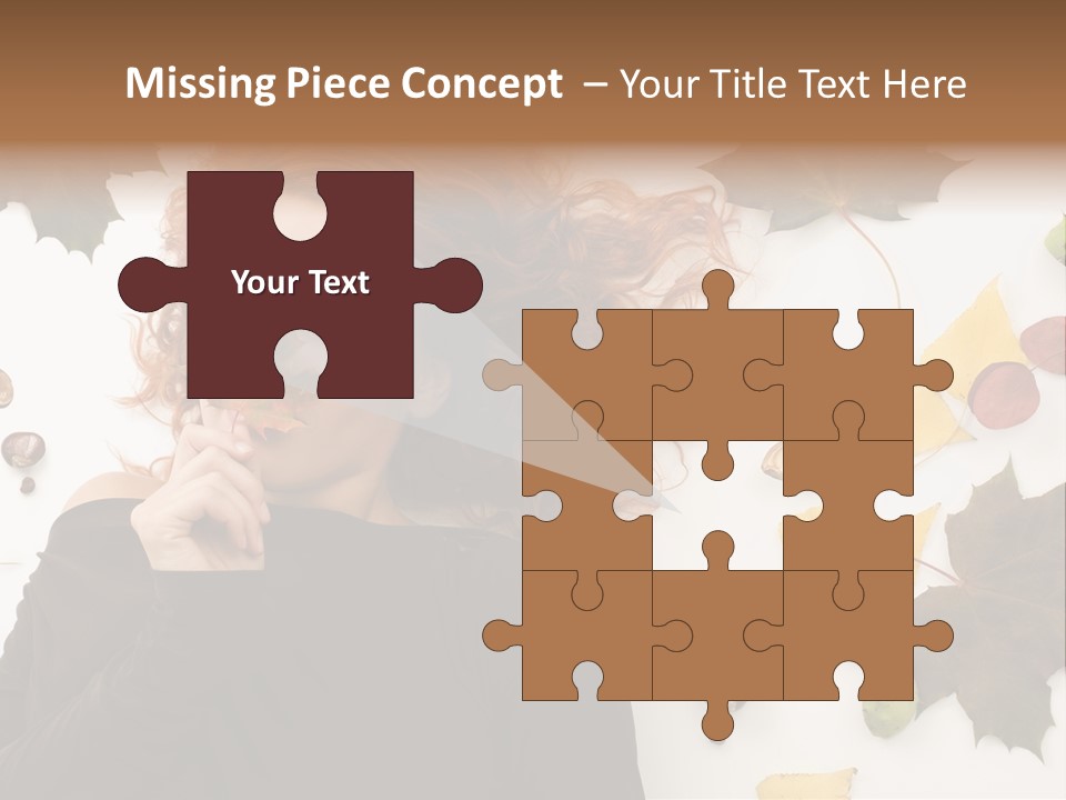 Attractive Smile Redhead PowerPoint Template