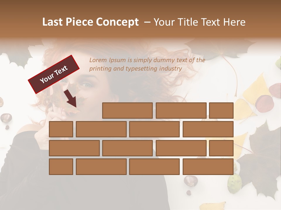 Attractive Smile Redhead PowerPoint Template